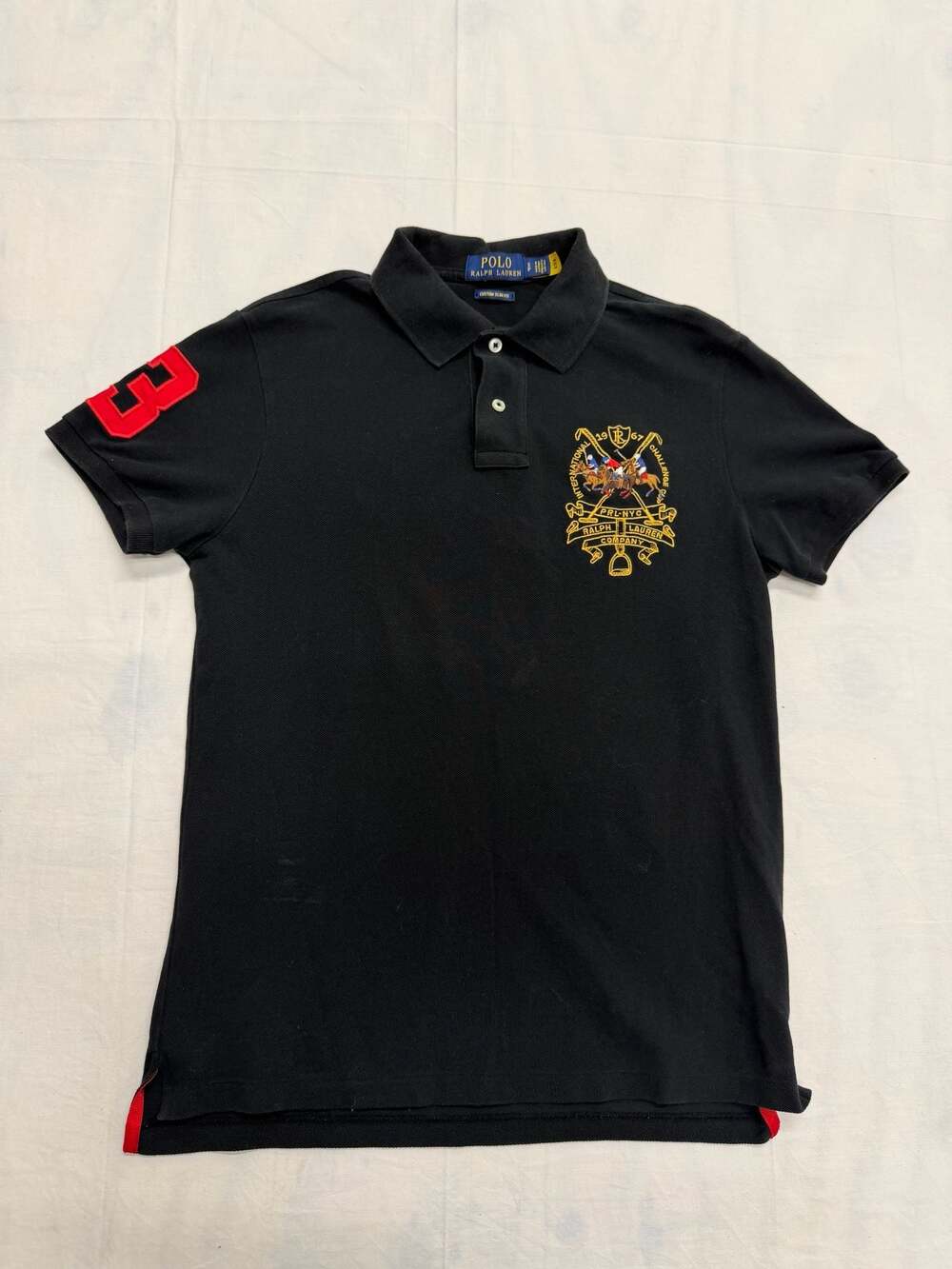 Ralph Lauren Custom Slim Fit Triple Pony International Challenge Cup Polo Shirt